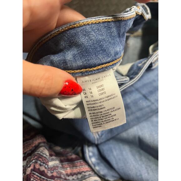 American Eagle Next Level Stretch Jeans Women’s Size 16 Short Blue Denim Skinny - Picture 7 of 7